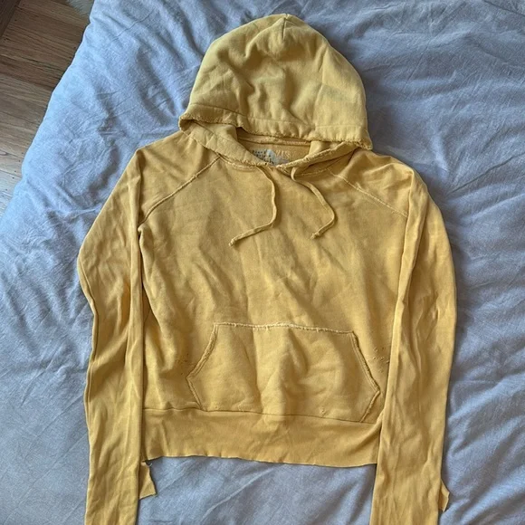 Frank & Eileen Mustard Yellow Hoodie Sweatshirt - Picture 2 of 11